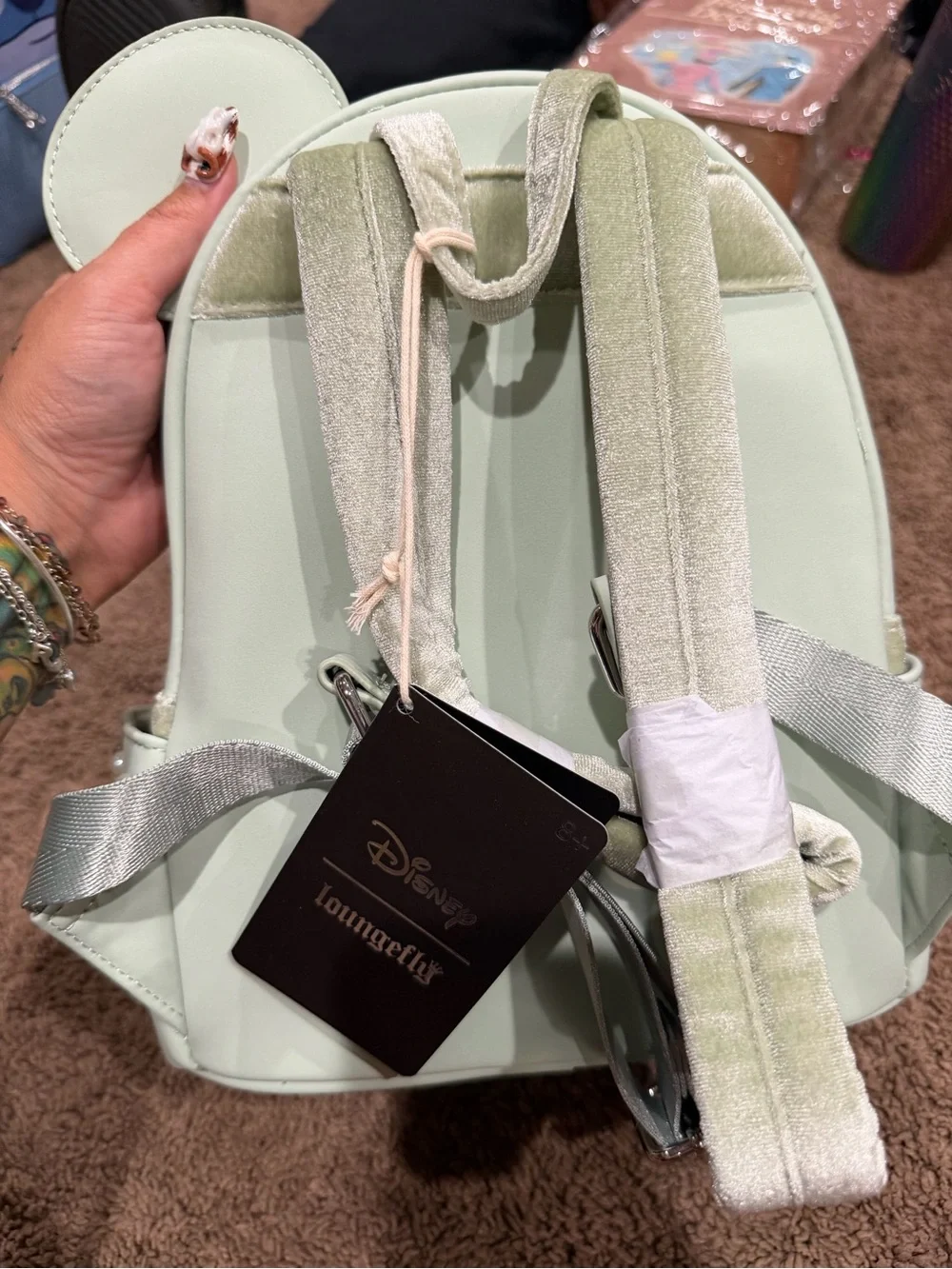 Disney Loungefly Mint Pearl backpack and wallet